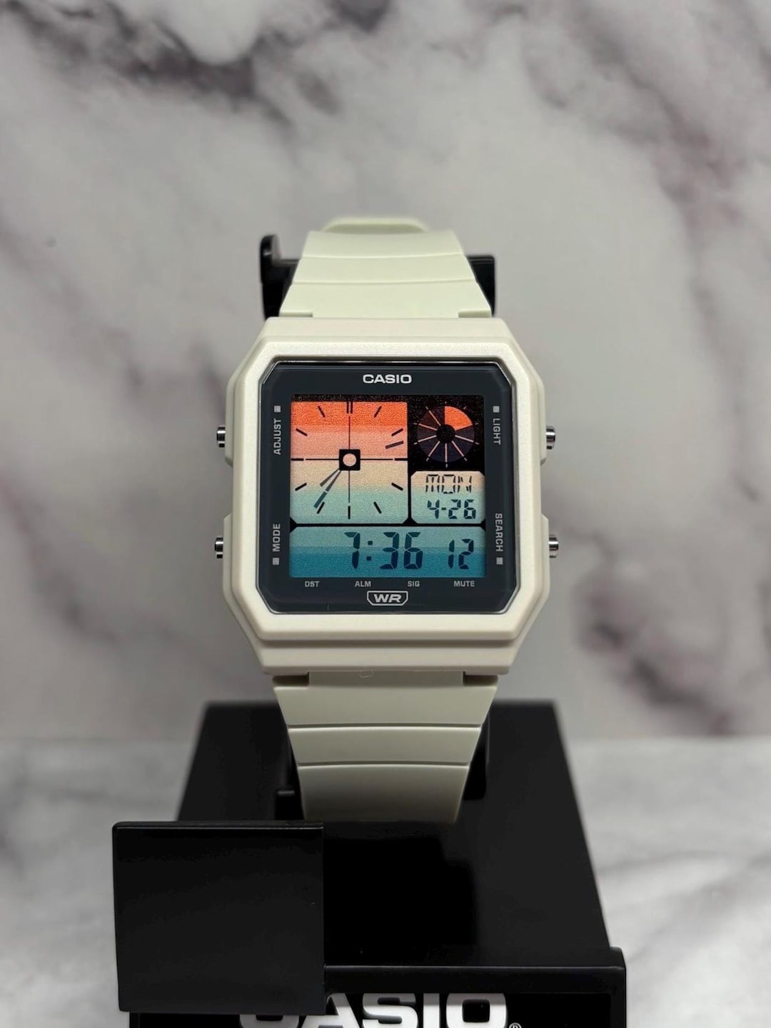 Custom White Casio POP LF20W Sunset Sherbet Gradient Screen Mod - Etsy