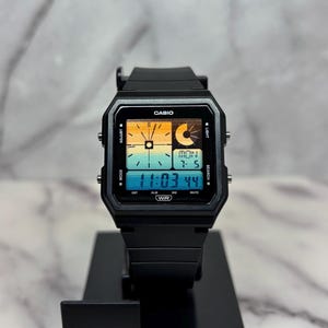 Custom Black Casio POP LF20W Sunset Sherbet Gradient Screen Mod