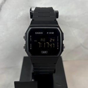Custom Black Casio F91W Inverted Screen Mod