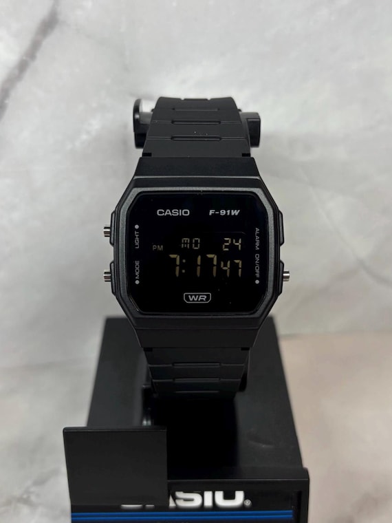 Custom Black Casio F91W Inverted Screen Mod