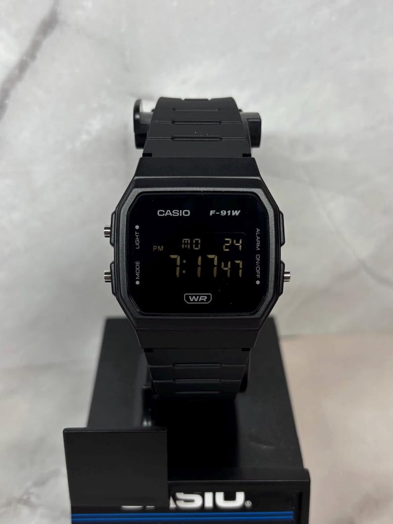 Custom Black Casio F91W Inverted Screen Mod image 1