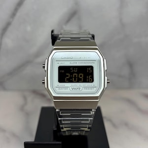Custom Silver & Clear Casio F91W Negative Screen Mod
