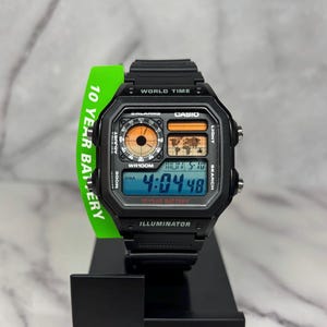 Custom Black Casio AE120OWH Sunset Sherbet Gradient Screen Mod