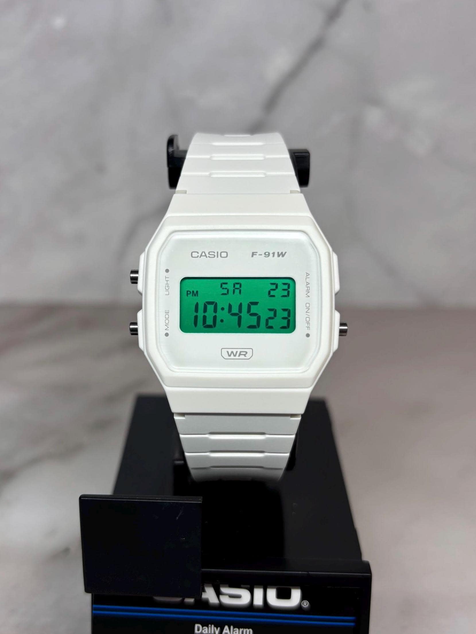 White Casio F91W Custom Green Screen Mod - Etsy