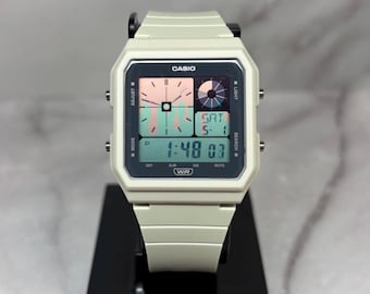 Custom White Casio POP LF20W Pink & Blue Drip Screen Mod