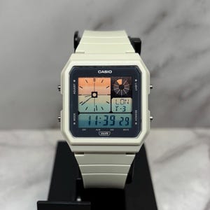 Custom White Casio POP LF20W Sunset Sherbet Gradient Screen Mod