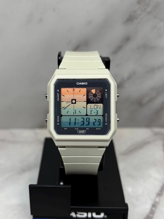 Custom White Casio POP LF20W Sunset Sherbet Gradient Screen Mod - Etsy