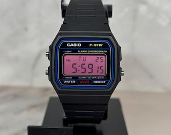 Custom Casio F91W Pink Screen Mod