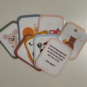 Süße Tischspruch-Karten für Kinder & den Kita-Alltag, Vorlage zum ausdrucken, sofort Download
