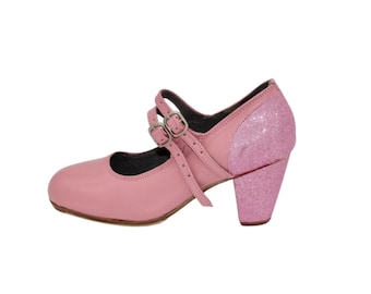 Danzarteb Women Shoes with Nails, Leather, Oaxaqueño Ankle, 7cm