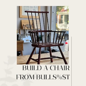 Red Windsor-Style Chair PDF Plan – Detailed Woodworking Blueprint (Digital Download)