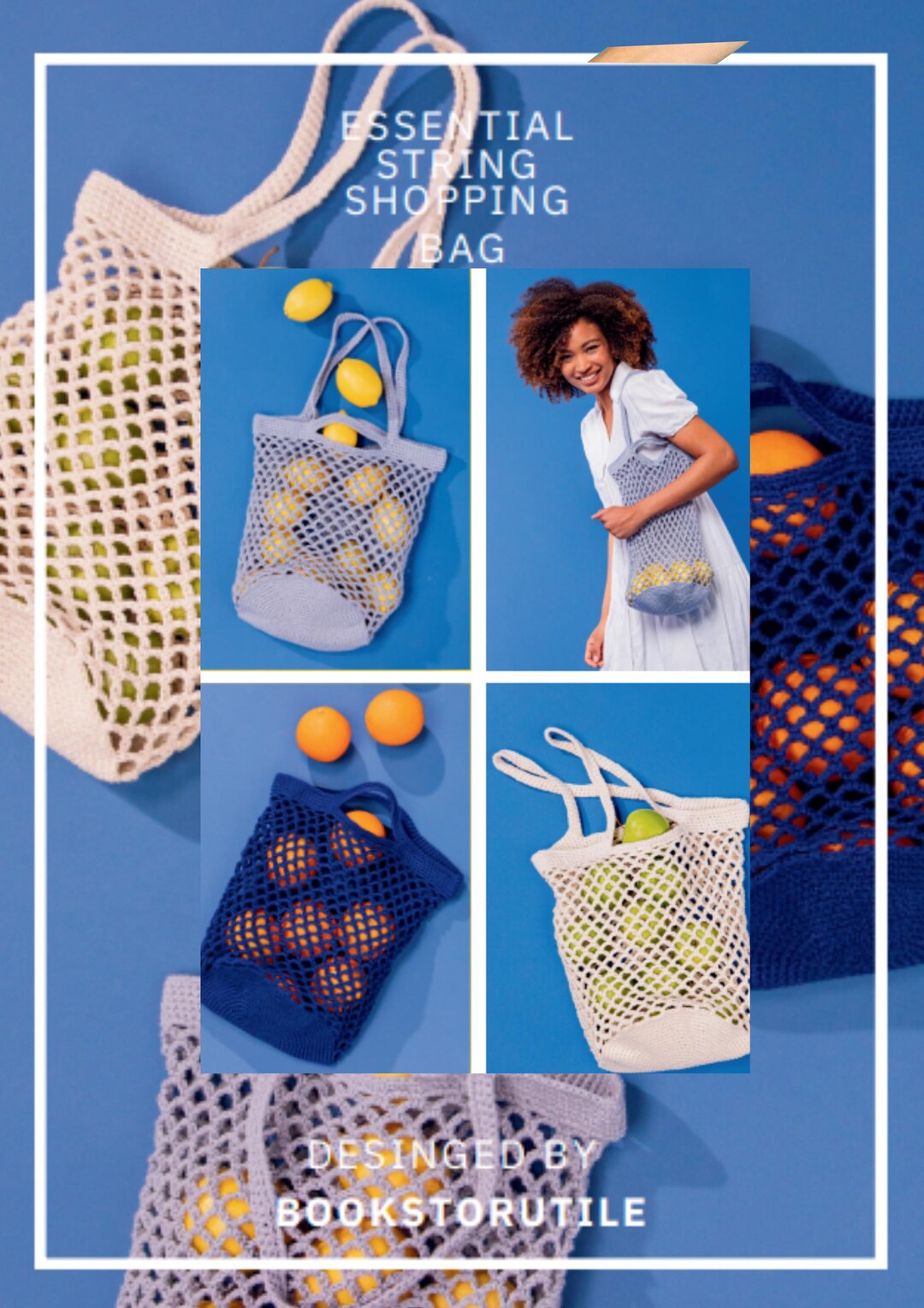 Essential String Shopping Bag – Crochet Pattern (PDF Download) Reusable ...