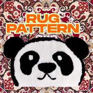 Adorable Panda Rug Pattern – Digital Download | DIY Tufting Rug Template