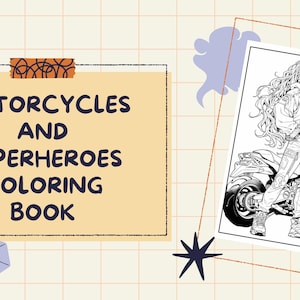 Motorcycle & Superhero Coloring Book: 30+ Printable Adventure Designs (PDF Download)