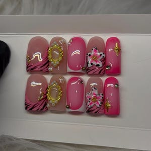 Acrylic Press On Nails - Tropical Blush (view description)