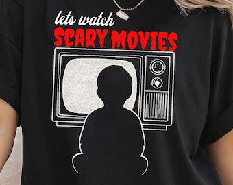 Retro Horror Movie PNG: Halloween Shirt Design (Digital Download)