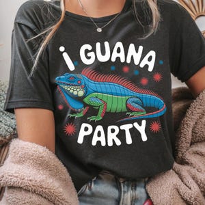 I Guana Party - Iguana Vivid Colors - PNG - Instant Download