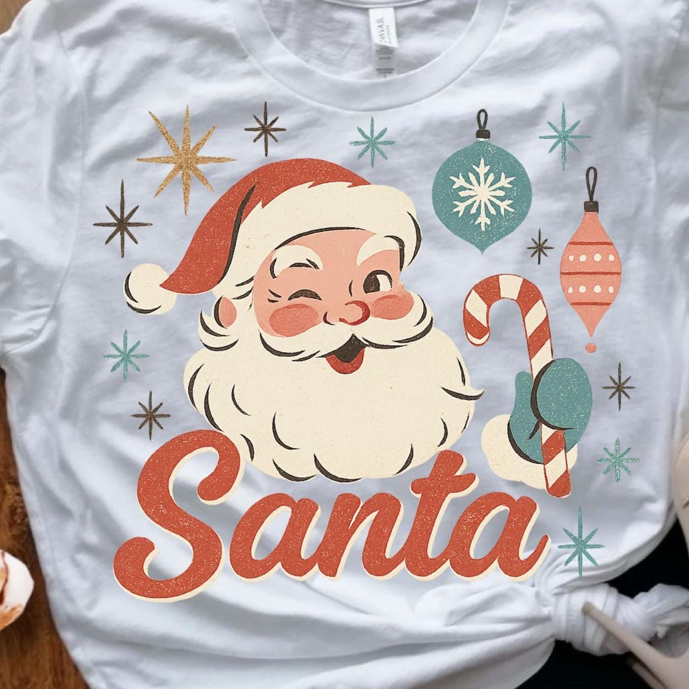 Retro Santa Ornament - Etsy