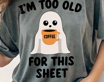 Funny Ghost PNG Design | Sarcastic Coffee Png | Halloween Png | Sublimation Png Design