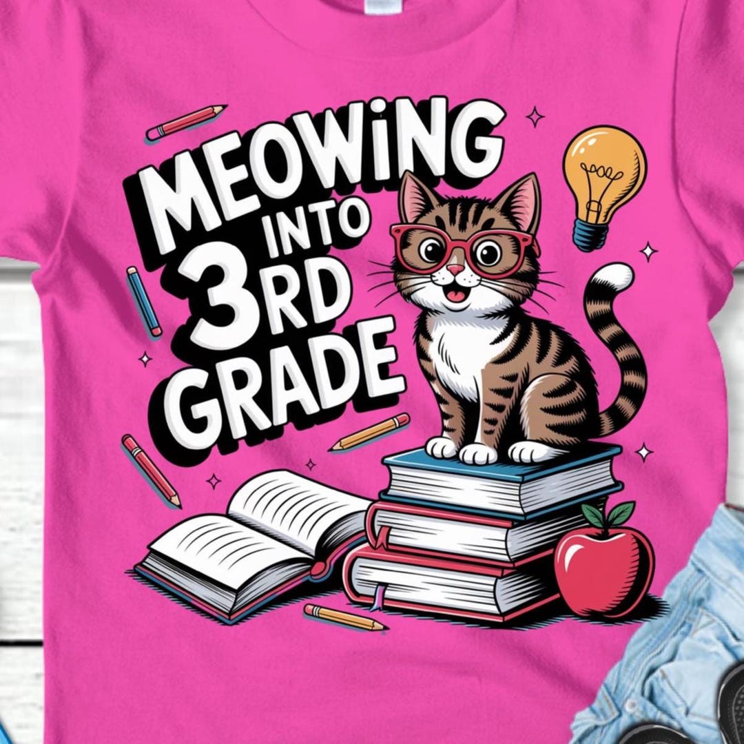 3年生にニャーニャー鳴く PNG：メガネをかけた猫のデザイン（即時