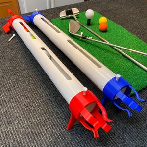 Golf ball dispenser/collector. A unique gift idea for any golfer. Great for home, office or the practice range. Free mystery gift included!
