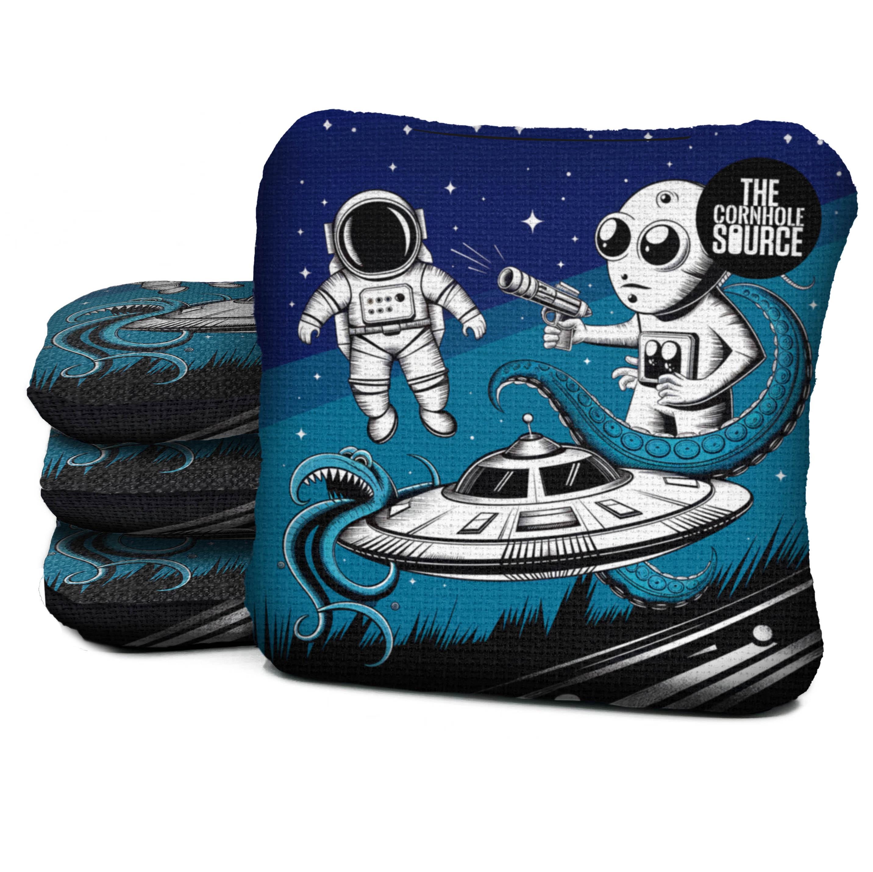 Alien Gangster Design: professionele cornhole-tassen | Kies snelheden | Lasergesneden - CNC genaaid | Glad en plakkerig | Gereglementeerde maat en gewicht