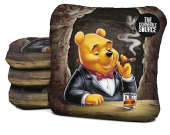Winnie Cigar Design - Professional Cornhole Bags | Choose Speeds | Laser Cut - CNC Sewn | Slick and Stick | Regulation Size & Weight
