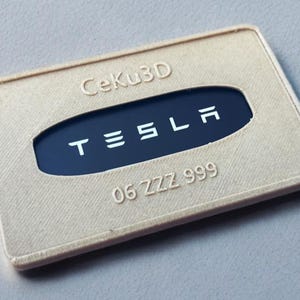 Estuche para tarjetas Tesla STL / Estuche delgado para tarjetas de llave / Compatible con Airtag y versiones sin Airtag / Descarga digital imprimible en 3D