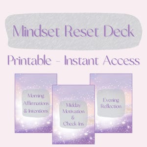Erfrischen Sie Ihre Denkweise, jeweils eine Karte - Affirmationskarten - Positives Denken - Ermutigung - Mindset-Reset - Druckbare Affirmationen
