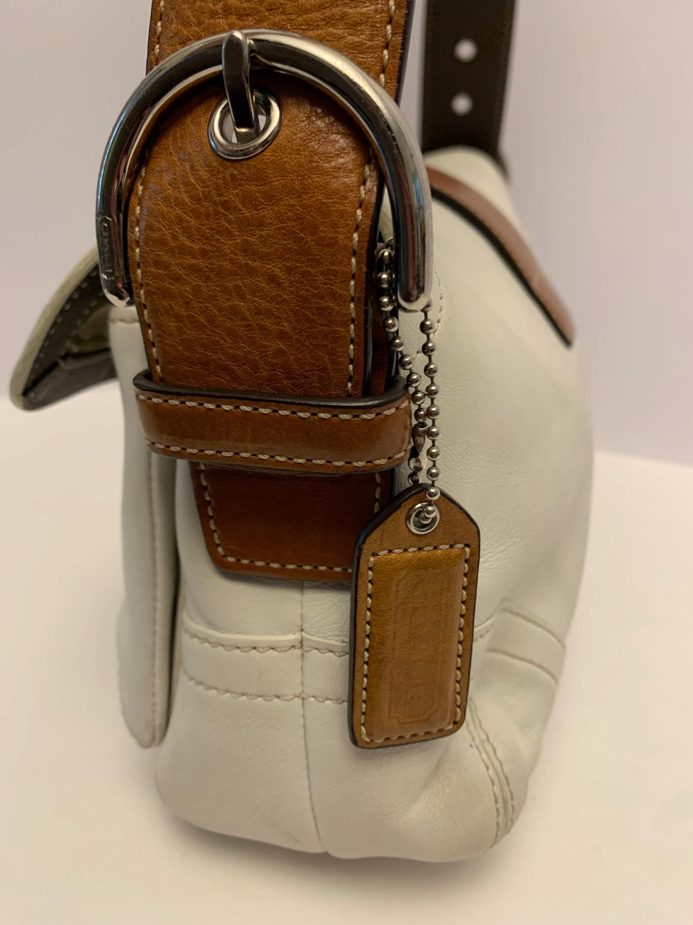 Coach 3653 Vintage Soho White/brown Leather Shoulder Bag Two