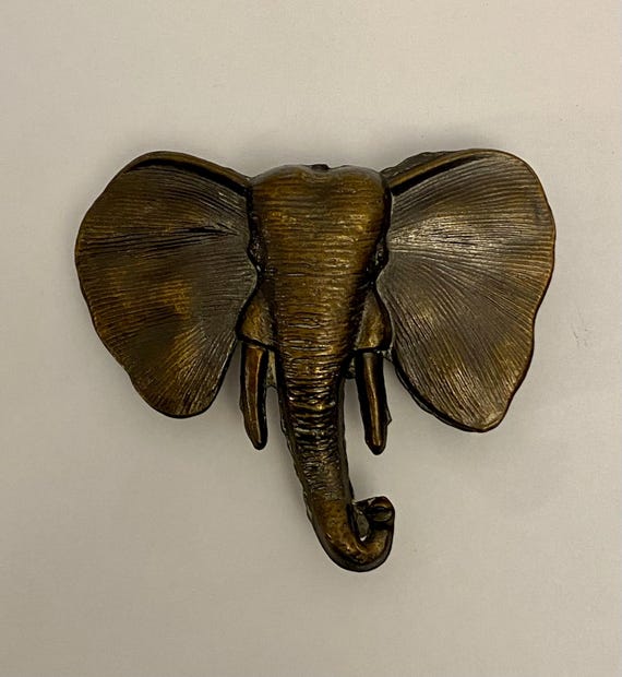 Vintage Elephant Head Pin Style Belt Buckle Accurate 5284  display picture 2