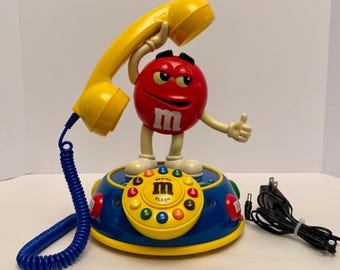 Telefono fisso vintage M&M ad attivazione vocale, oggetto da collezione - Testato/Funzionante.