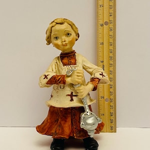 Vintage 1980’s Giuseppe Armani Catholic Chorister Boy Figurine Statue Sculpture Italy (As-is).
