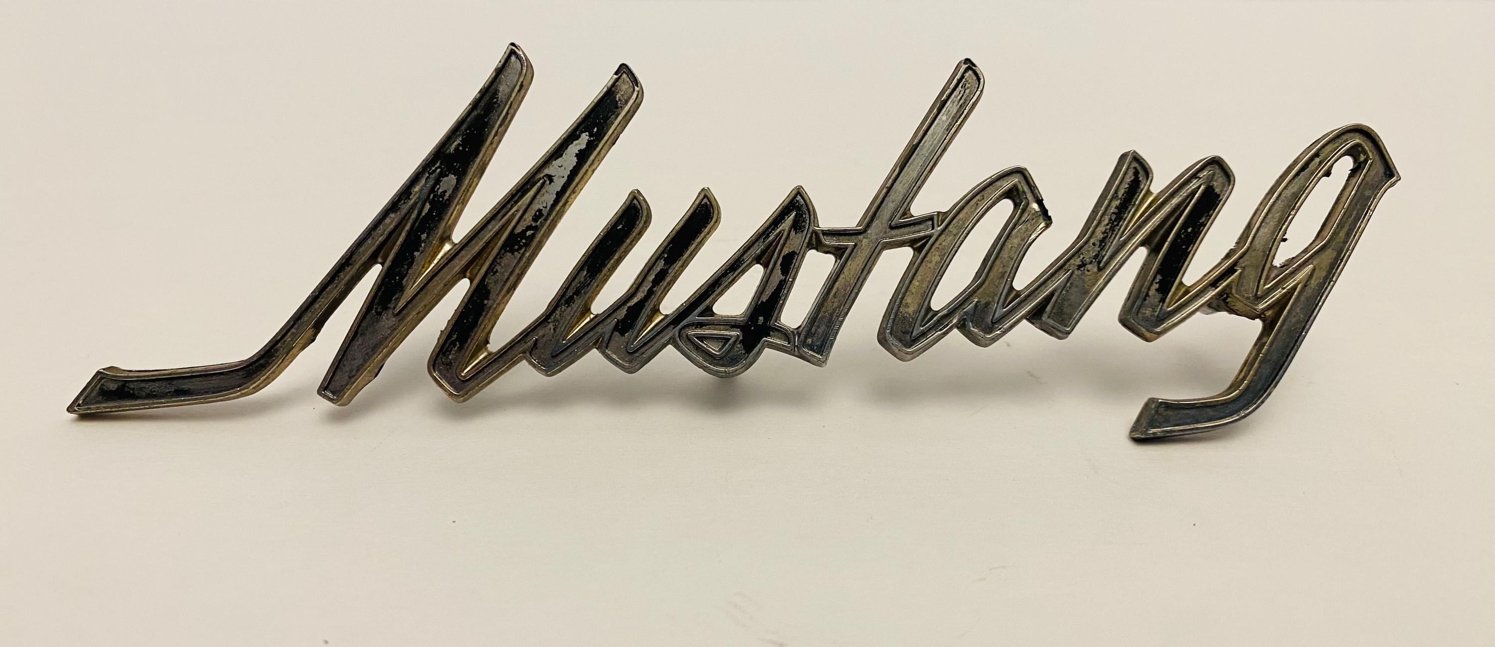 Vintage 1969-73 Ford Mustang Fender Script Emblem Badge Original OEM ...