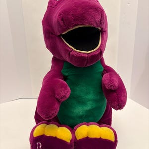 Vintage Lyons 26” Jumbo BARNEY The Purple Dinosaur 1993 Plush EUC