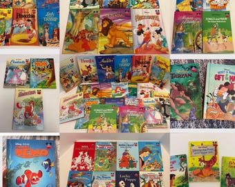 Vintage Walt Disney's Wonderful World of Reading Hardcover Books
