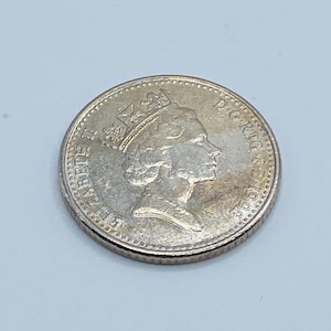 1992 Diez Peniques Gran Bretaña Reino Unido 10 Diez Peniques Isabel II Moneda A-16.