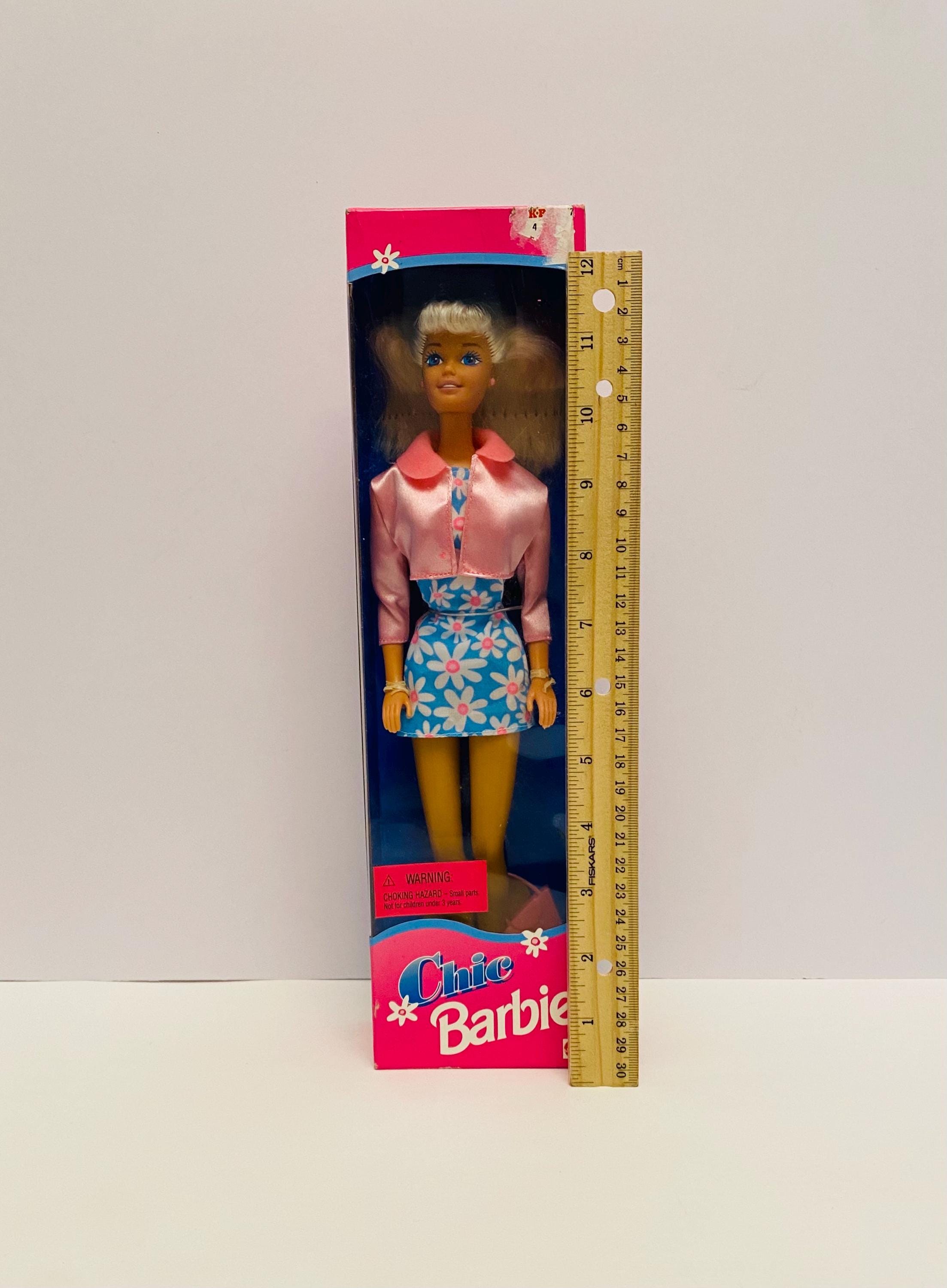 Vintage 1996 Chic Barbie Blonde Pink Jacket Doll Mattel #17297 NOS