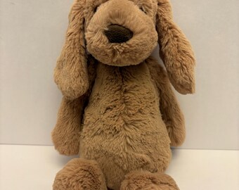 Vintage Jellycat Small Bashful Toffee Puppy Plush No Tag Retired