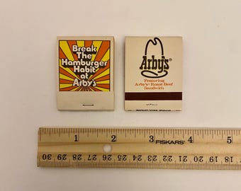 Vintage 1980’s ARBY'S “Un-Used" Match Books (2) Un-Struck Rare (C-1).
