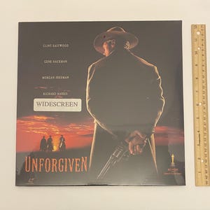 Vintage 1993 Unforgiven Laserdisc Widescreen Edition Clint Eastwood New Sealed.