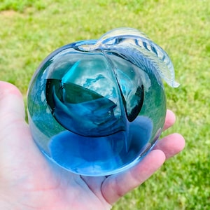 Mid Century Alfredo Barbini Murano Art Glass Apple  Sculpture Gold Sommerso (Large) **Read.