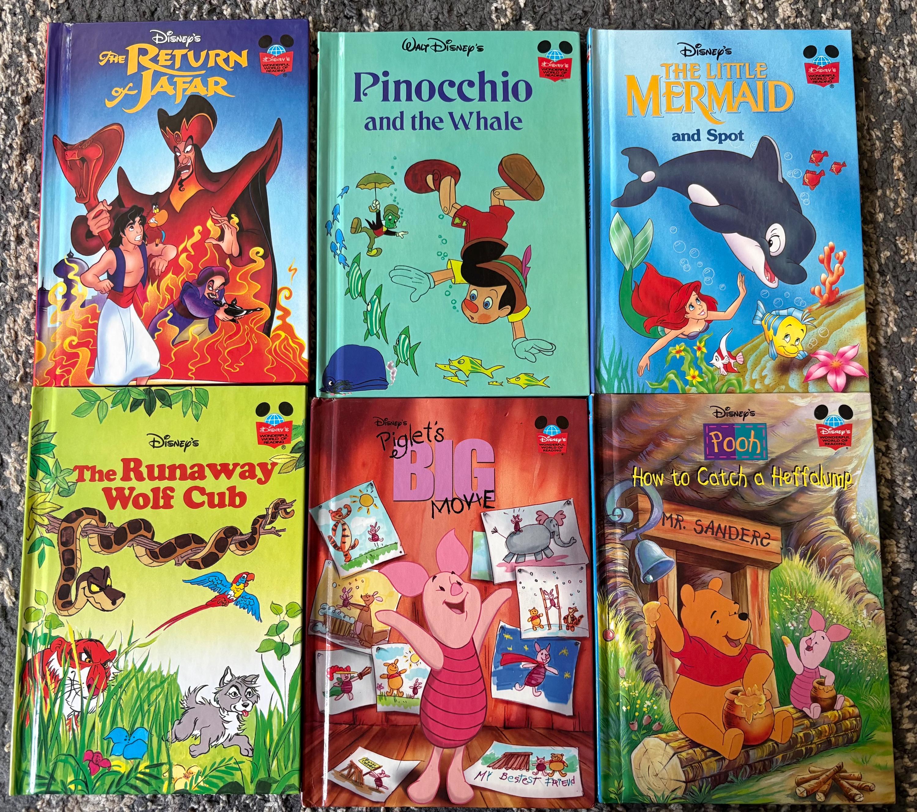 Vintage Walt Disney's Wonderful World of Reading Hardcover Books