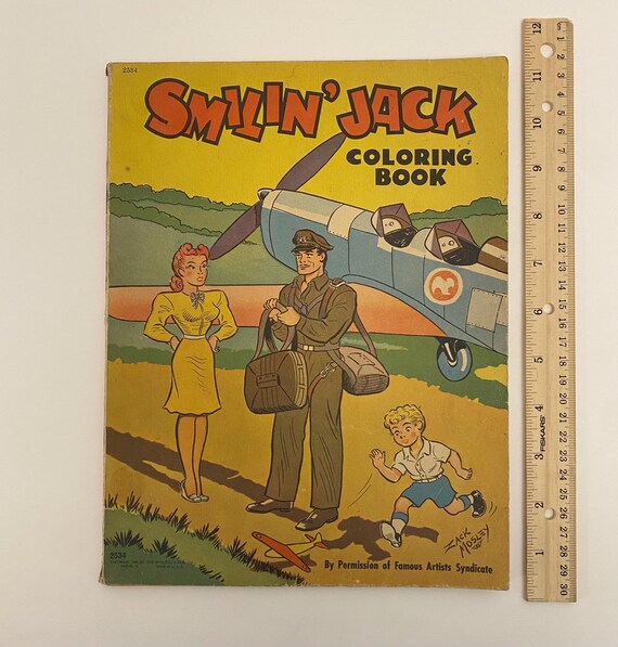 ビンテージ スマイリン ジャック カラーリング ブック 1946 年ザール 