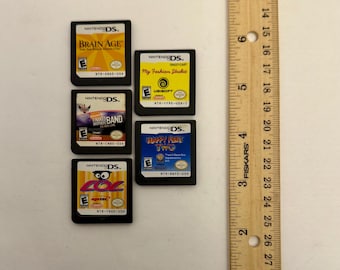Lot von 5 Nintendo DS-Spiele Verschiedene Titel Getestet Funktioniert (Keine Fälle) D-1.