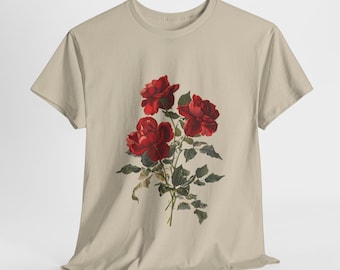 Vintage Red Roses Transparent PNG, Grace Barton Allen Painting (1861-1897), Boho Cottagecore Design, Fairycore Floral, Digital Download