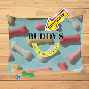 Personalized Cozy Dog Bed with Pastel Colors, Fun Colorful Dog Bed, Pet Accessories, Dog Owner Gifts, Pet Lover Designs, Pet Home Decor