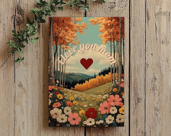 Mother’s Day Printable, Happy Mother’s Day, Nostalgic Painting, Colorful Illustration, Mother's Day Poster Pack, Gift for Mom, Love You Mom