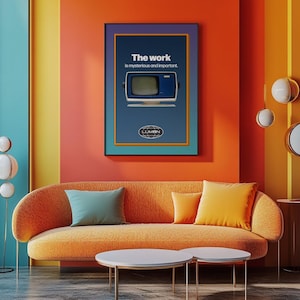 Retro druckbare Abbruch Poster, Arbeit ist geheimnisvoll und wichtig, Ablösung inspiriert Wandkunst, druckbare Kunst, Poster