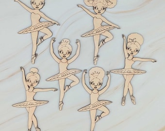 Ballerina Party Pack – Set of 6 Dance Wood Cutouts